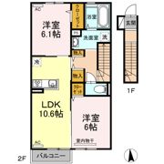 プリムヴェール大内 D棟の間取り画像