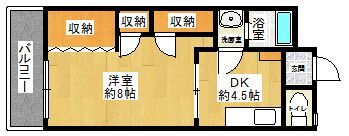 ヴィラ春日原の間取り画像