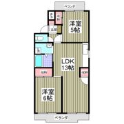 行田ハイツ2号棟の間取り画像