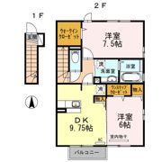 ヴィレッジロイヤル白鳥 Bの間取り画像