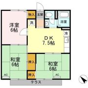 サンライズ勝間田の間取り画像
