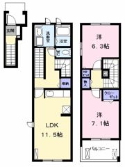 ラフレシール Ⅰの間取り画像
