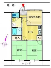 ヤタベマンションの間取り画像