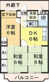 ハイランドマンション多田1の間取り画像