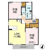 グラシューズ Ⅱの間取り画像