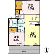 ブランシェ大溝 Bの間取り画像