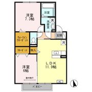 ハルトリーゲル Bの間取り画像
