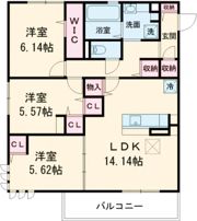 ヴィアレッタ福石の間取り画像