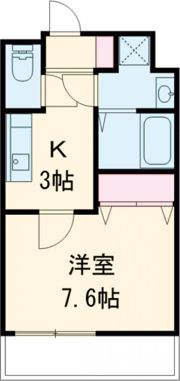 クロノス47黒髪の間取り画像