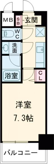 セオリー神戸クレールの間取り画像