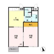 コーポつかま Aの間取り画像