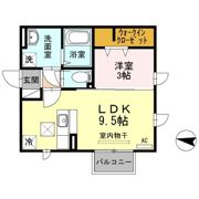 プラムコート木田 Bの間取り画像
