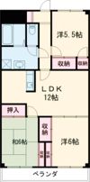 グランツ杉山 Ⅰの間取り画像