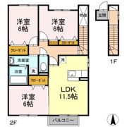 ブランシェコートL Ⅱの間取り画像