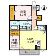 アドラブール瓜生堂の間取り画像