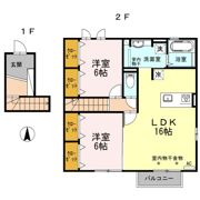 フルールSⅡの間取り画像