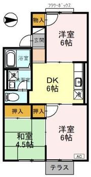パルコート林 Ⅱの間取り画像