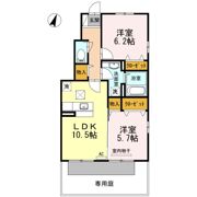フォンテーヌ金倉 B棟の間取り画像