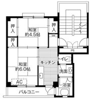 ビレッジハウス見川1号棟の間取り画像