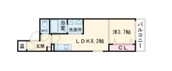 F asecia ディオーネ徳庵の間取り画像