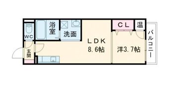 F asesia ディオーネ徳庵の間取り画像