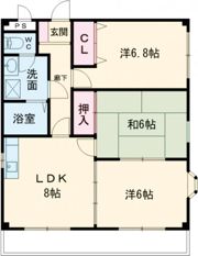 フローラ林 A棟の間取り画像