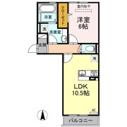 ﾛｲｼﾞｪﾝﾄﾊﾟｰｸｽ ﾚｲｸﾀｳﾝ Ⅲ Dの間取り画像
