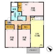 シャンドフレール黒埼 D/Eの間取り画像
