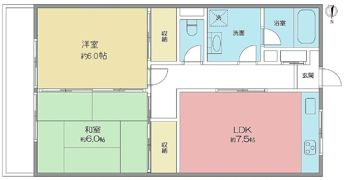 サンハイツ長谷川の間取り画像