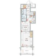 エステムプラザ名古屋駅前プライムタワーの間取り画像