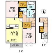 プラムコート木田 Aの間取り画像