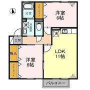 Bon village（ﾎﾞﾝ ｳﾞｨﾗｰｼﾞｭ） Aの間取り画像
