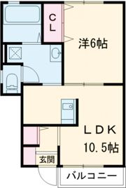 メテオール荒尾駅前 A棟の間取り画像