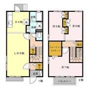 ルシード Bの間取り画像