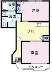 パークサイドハイムAの間取り画像