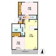 レイク藤和 Aの間取り画像