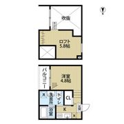 cordial上小田井(コーディアルカミオタイの間取り画像