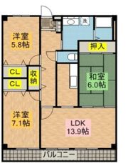 コンフォートシティの間取り画像