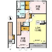 ヴィラ デ フルールの間取り画像