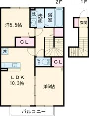 エクレール ソシアⅢの間取り画像