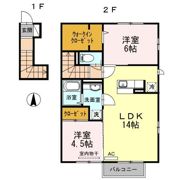 Sunflower hills（ｻﾝﾌﾗﾜｰﾋﾙｽﾞ）の間取り画像