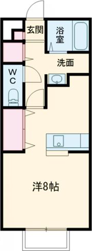 ヴィラージュ大開Dの間取り画像