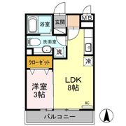 ルミエールヤナセ Aの間取り画像