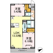 クーラクーDの間取り画像