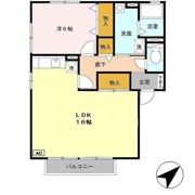 クレールハイム Aの間取り画像