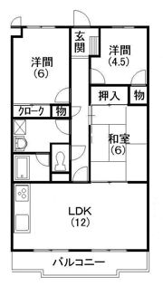 エスポワール高丘の間取り画像