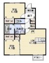 セジュール高見Ⅱの間取り画像