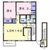 オーブリー真時Bの間取り画像