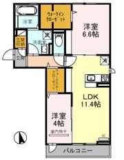 コンフォート瓜破Ⅱの間取り画像