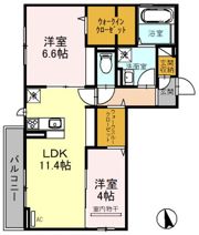 コンフォート瓜破Ⅱの間取り画像